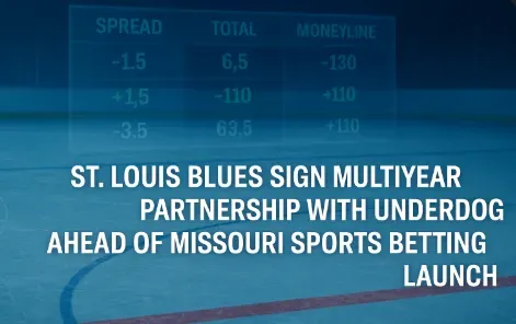 St. Louis Blues - Banner with sports betting details.