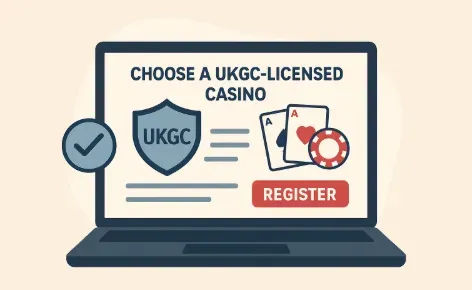 Image 161 - Graphic with UKGC logo and casino elements.