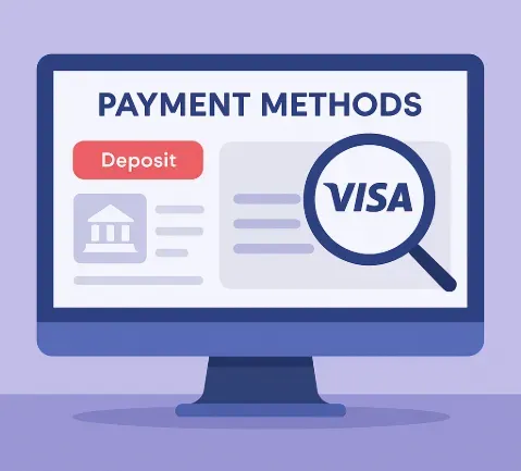Payment Methods - Graphic with Visa logo.