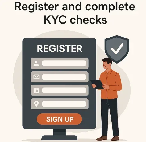 Image 170 - Banner with KYC registration process.