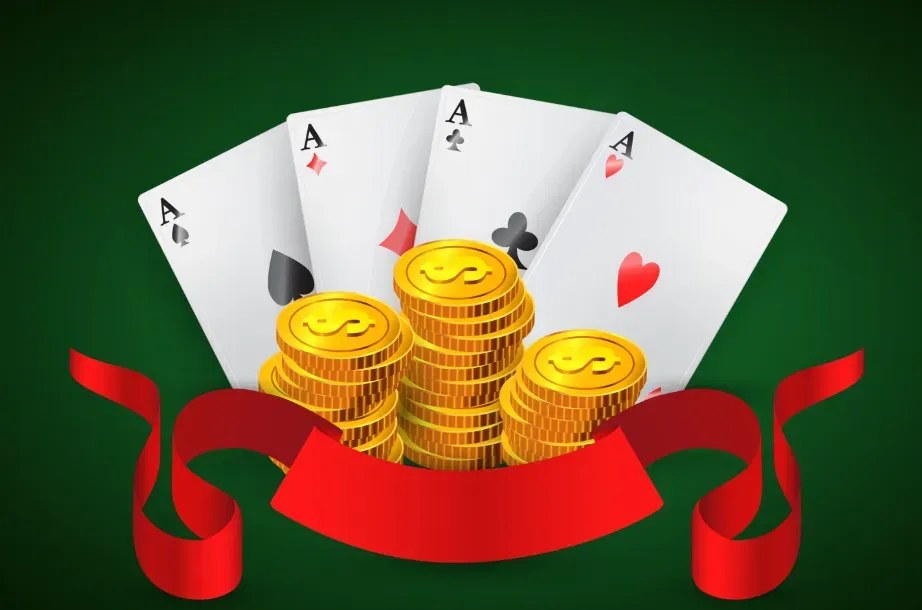 Image 184 - Graphic with playing cards and coins.