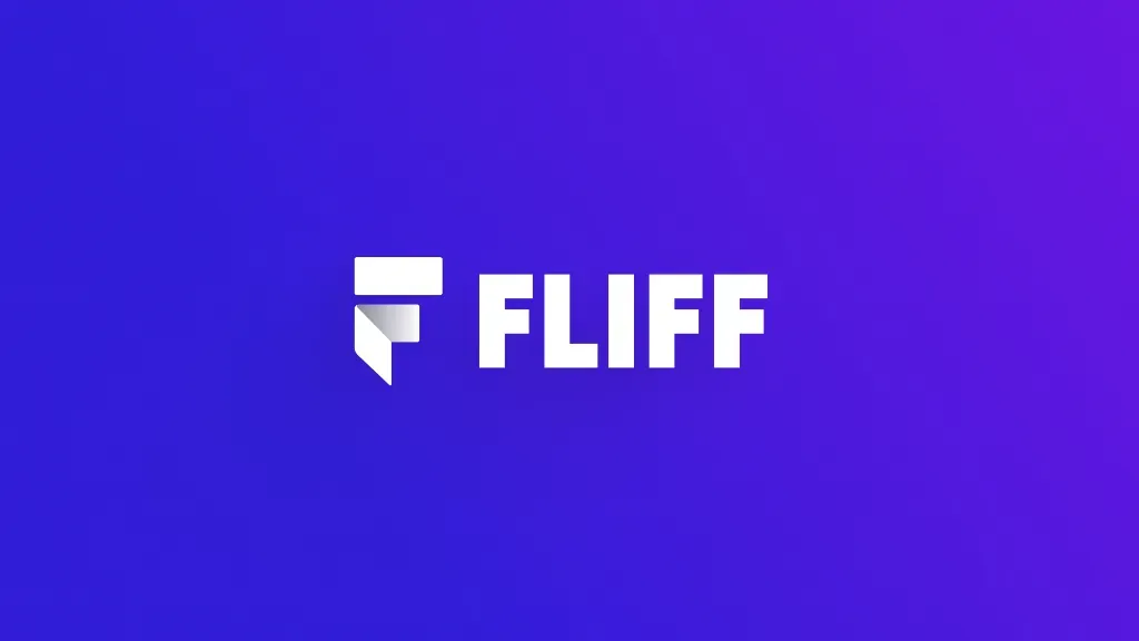 Fliff - Logo with a purple gradient background.