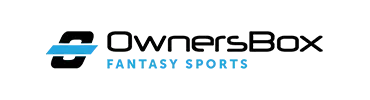 OwnersBox - Logo with fantasy sports theme.