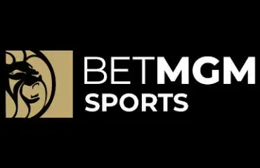 BETMGM - Logo with a lion and gold background.