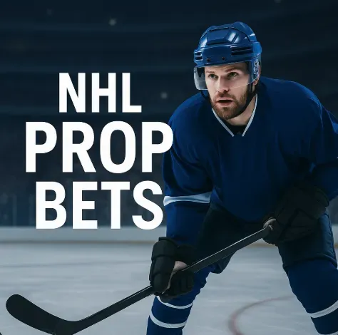 NHL - Portrait with a hockey player in blue jersey.