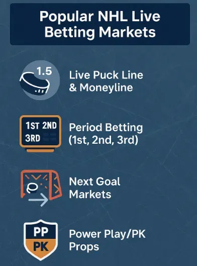 Image 293 - Banner with popular NHL betting markets.