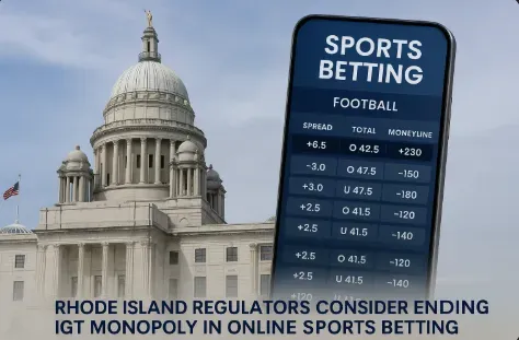 Rhode Island - Banner with sports betting display.