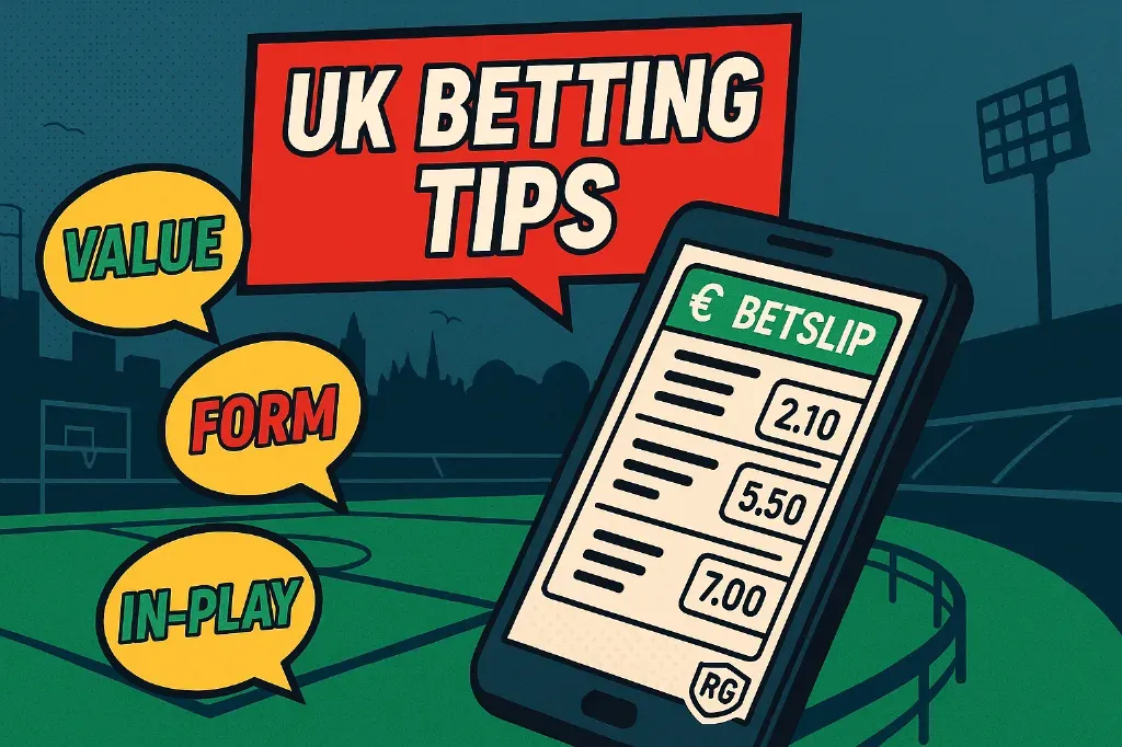 UK Betting Tips - Banner with betting app display