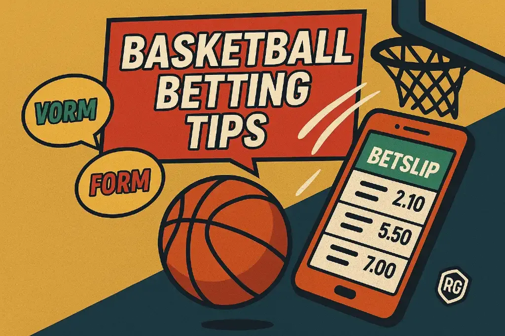 ChatGPT - Banner with basketball betting tips.