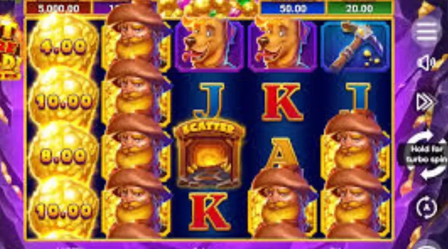 Hit More Gold - Gameplay screenshot with symbols.