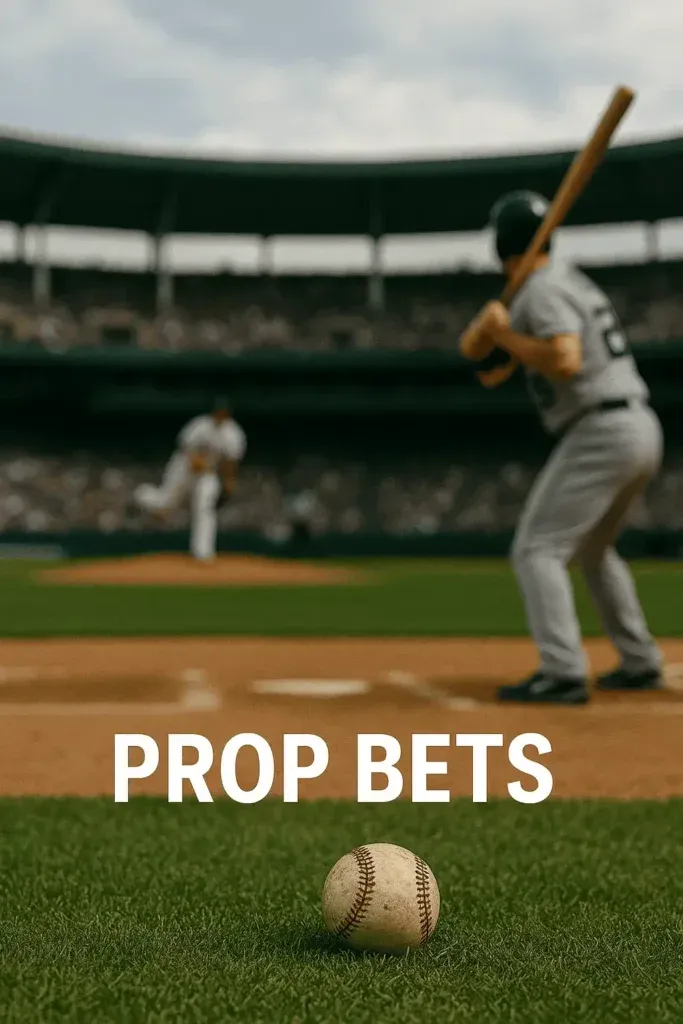 MBL prop bets - Banner with baseball on field.