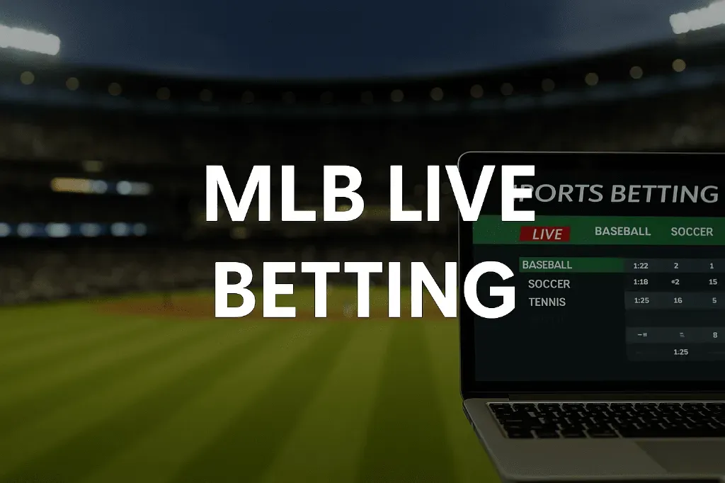 MLB Live Betting - Banner with sports odds display.