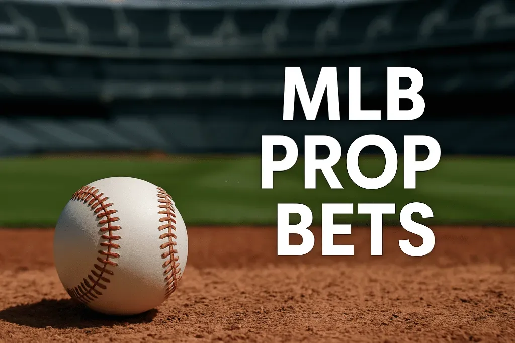 MLB Prop Bets - Banner with baseball on field.