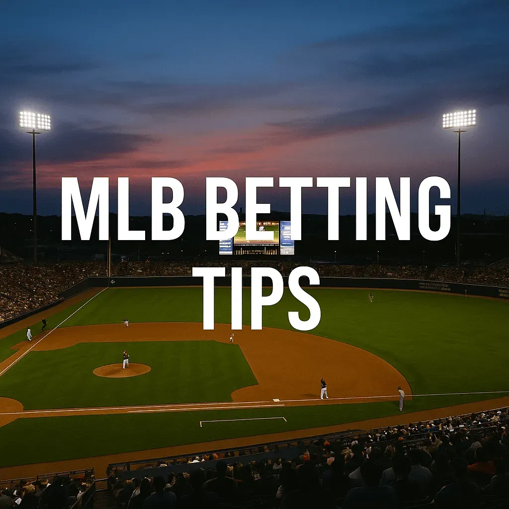 MLB Betting Tips - Banner with baseball field.