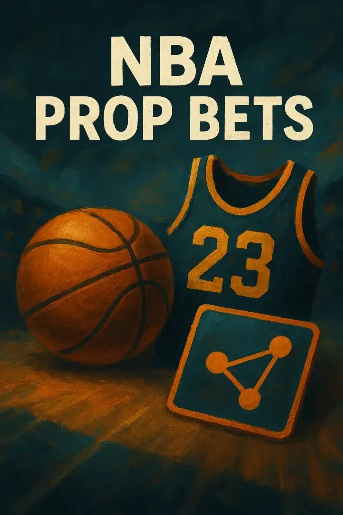 NBA Prop Bets - Banner with basketball and jersey.