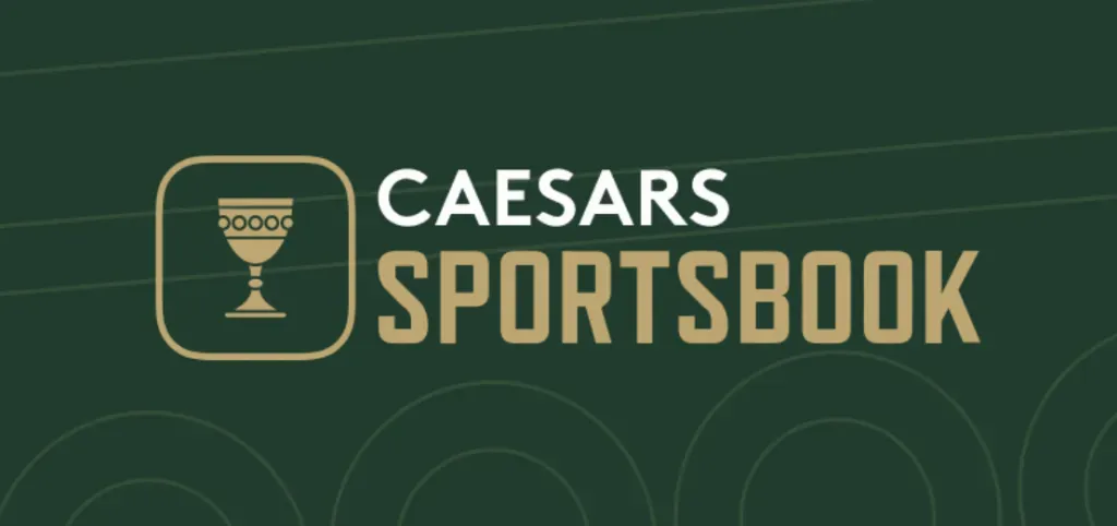 Caesars Sportsbook - Logo with gold accents.