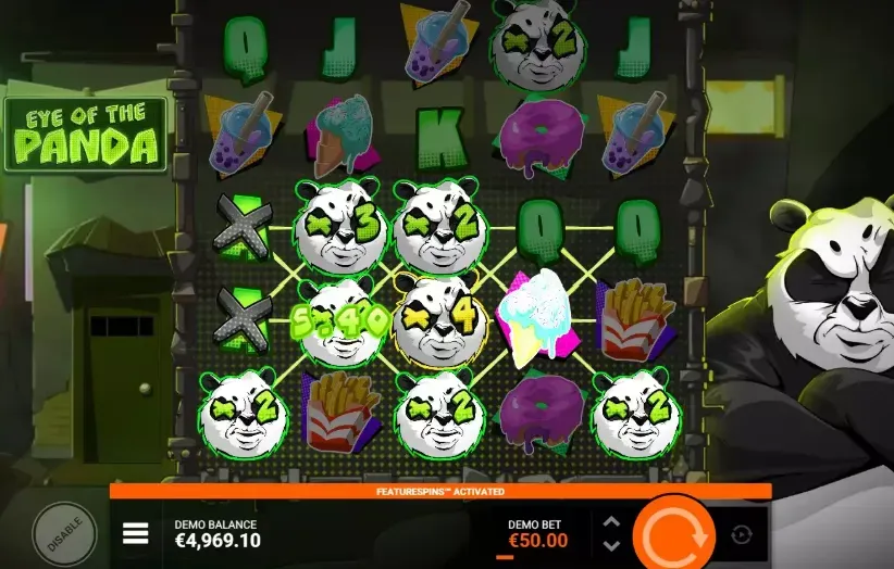 Eye of the Panda - Gameplay image with slot symbols.
