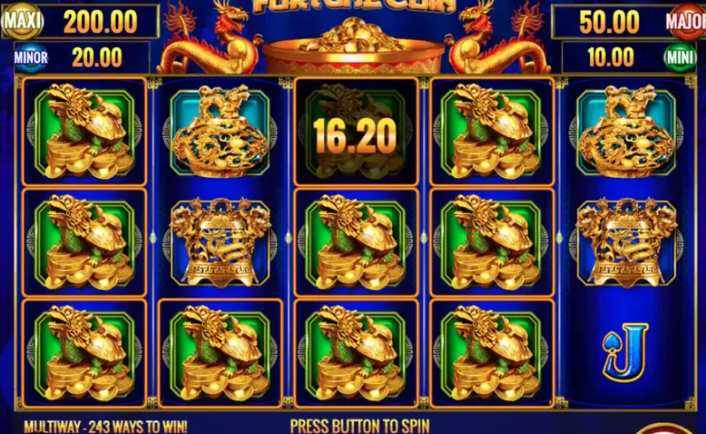 Fortune Coin - Gameplay screenshot with golden coins.