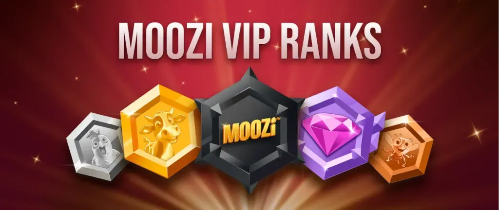Moozi - Banner with VIP ranks and icons.