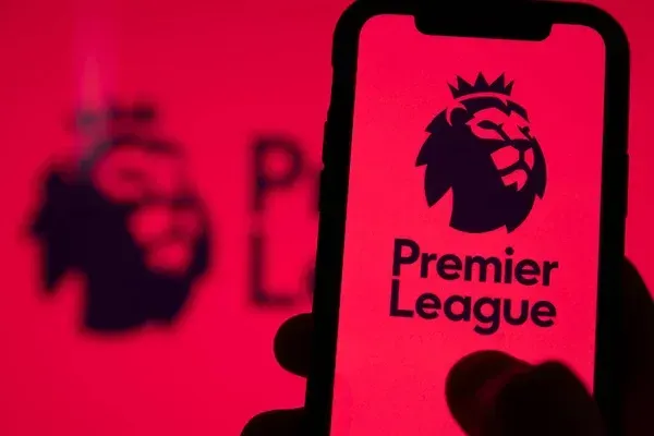 Premier League - Logo on a red background.