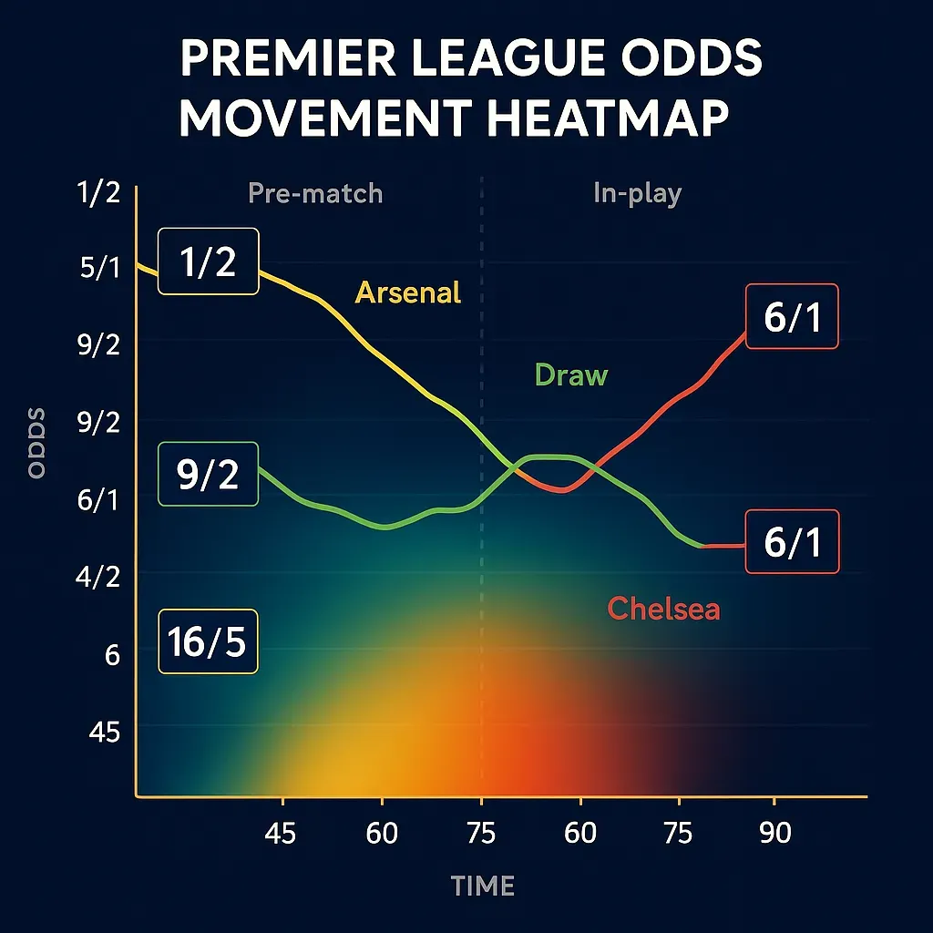 Premier League - Heatmap with odds movement
