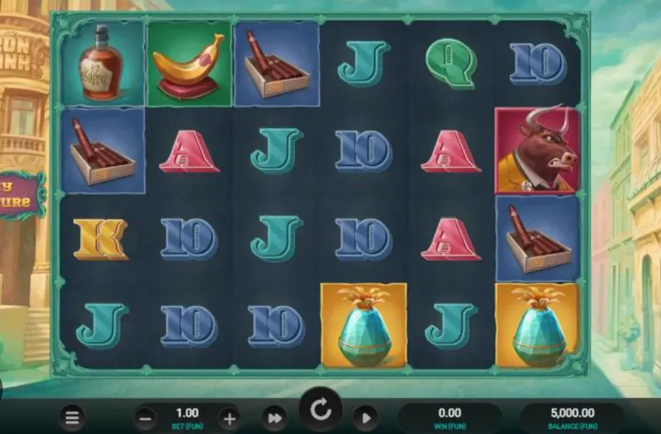 Iron Bank - Gameplay screenshot with game symbols.