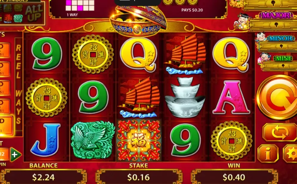 Jackpot Fortunes - Gameplay screenshot with reels and symbols.