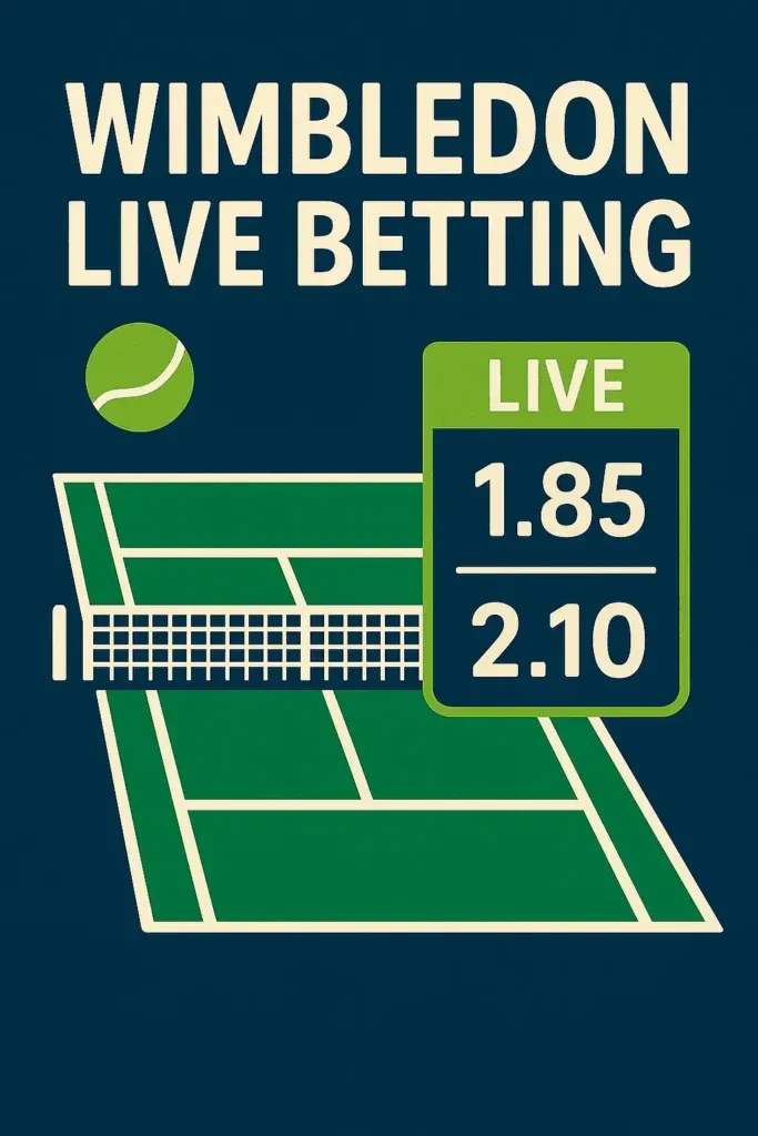 Wimbledon - Banner with live betting odds.