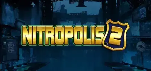 Nitropolis 2 - Banner with neon city background.