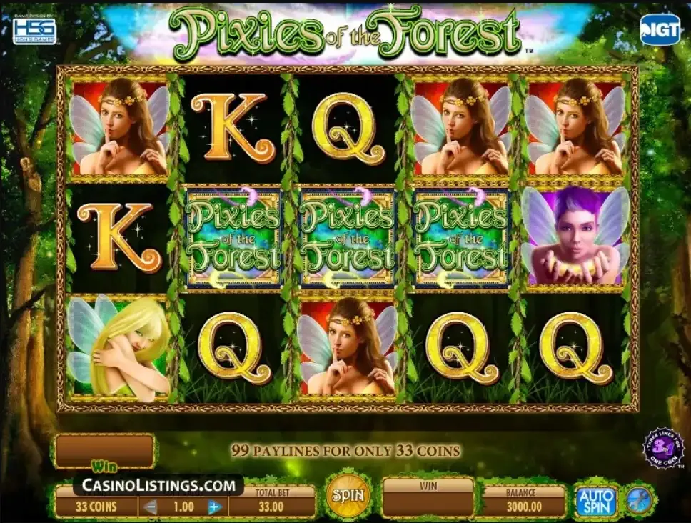 Pixies of the Forest - Game screenshot with fairies.