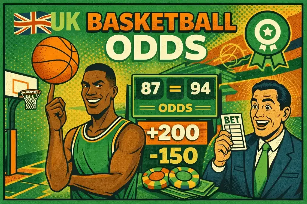Basketball Odds - Banner with betting information.