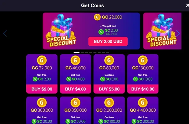 Get Coins - Product photo with special discounts.