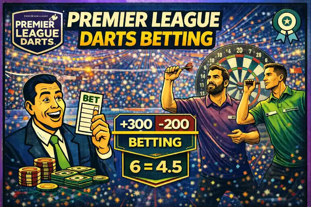 Premier League Darts - Banner with betting odds.