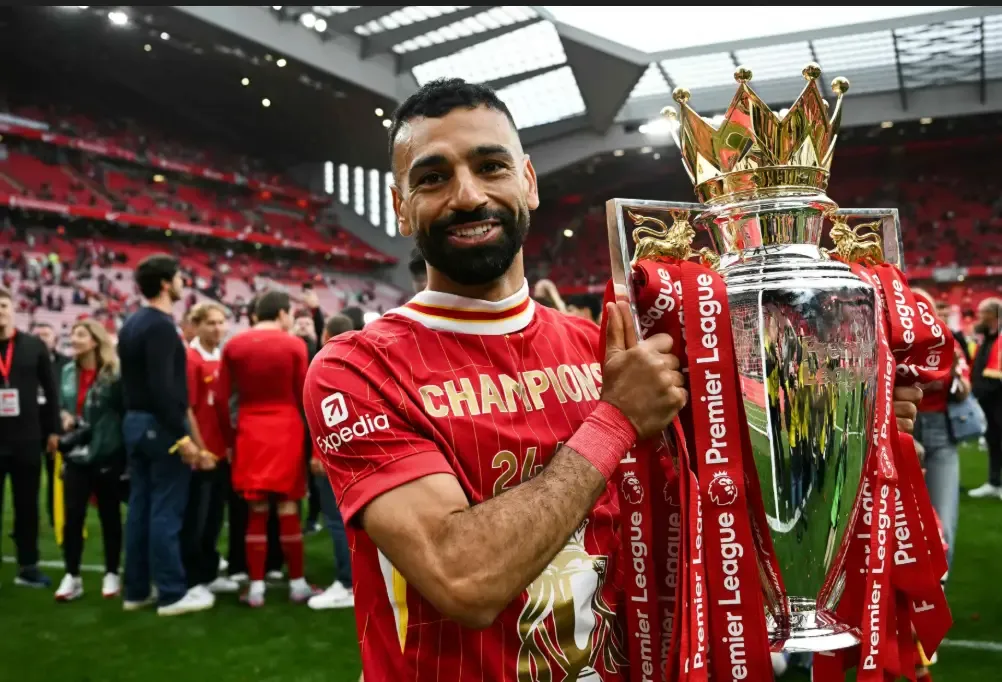 Premier League - Portrait with trophy celebration.