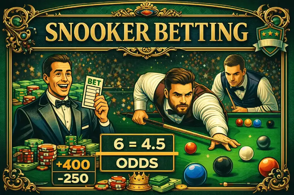 Snooker Betting - Banner with players and odds.