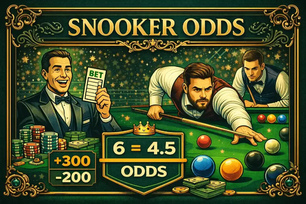 Snooker Odds - Banner with betting information.