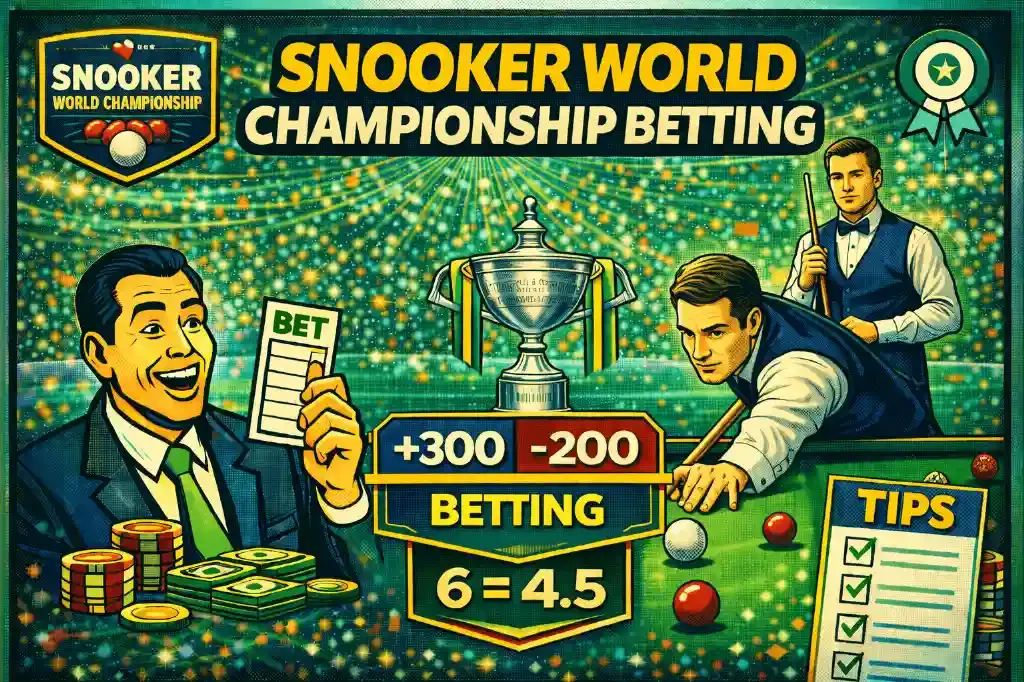 Snooker World Championship - Banner with betting tips.