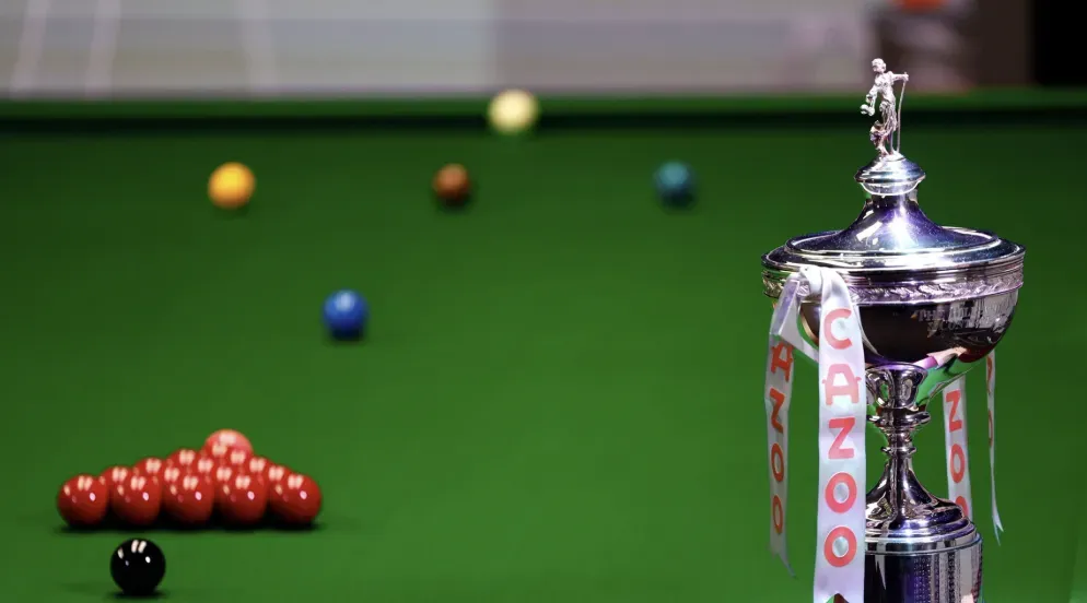 Snooker - Image of trophy with colored balls.