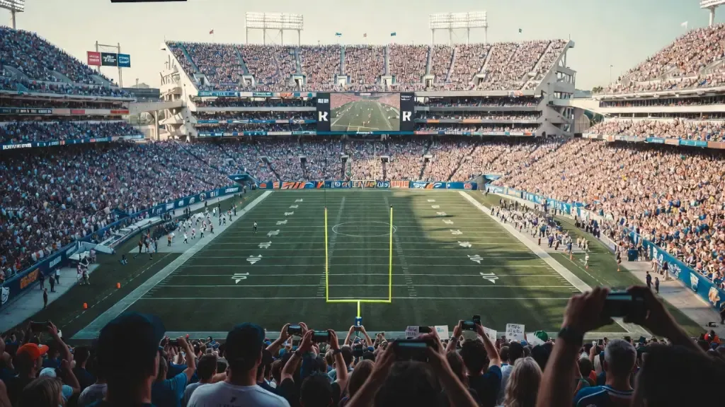 NFL Championship games 2026 - Banner with packed stadium.