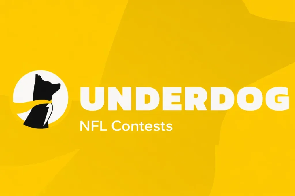 Underdog - Logo with a yellow background.