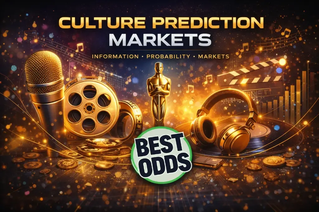 Culture Prediction Markets - Banner with golden elements