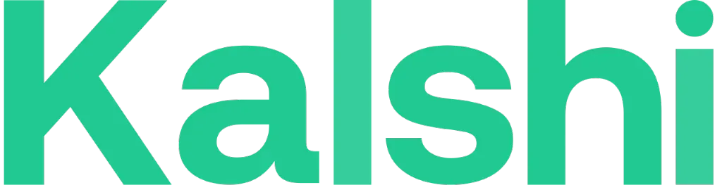 Kalshi - Logo with green text on black background.