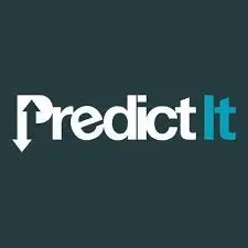 PredictIt - Logo with a dark background.
