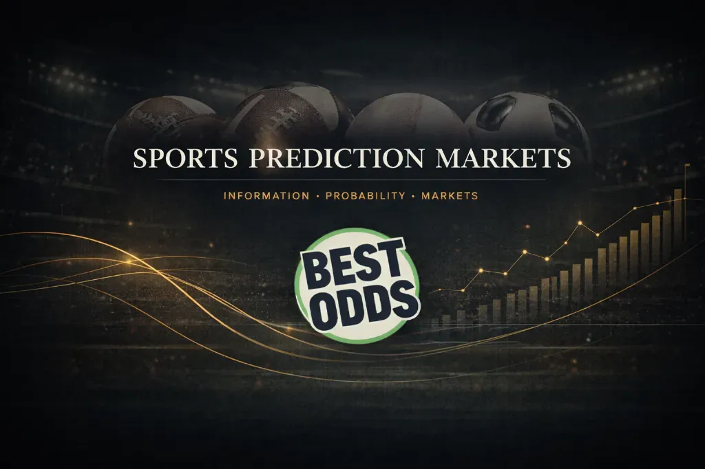 Best Odds - Banner with sports prediction theme.