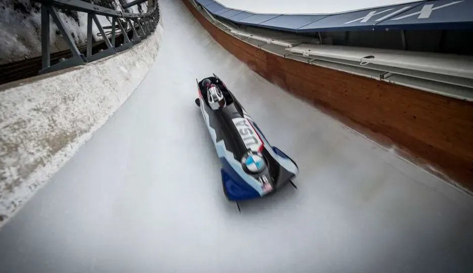 Bobsled - Action photo with a racing sled.