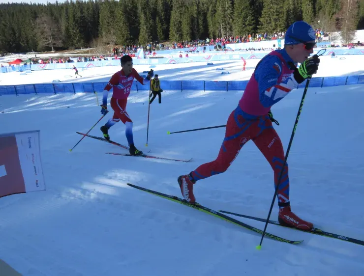 Cross Country Skiing - Action photo with racers.