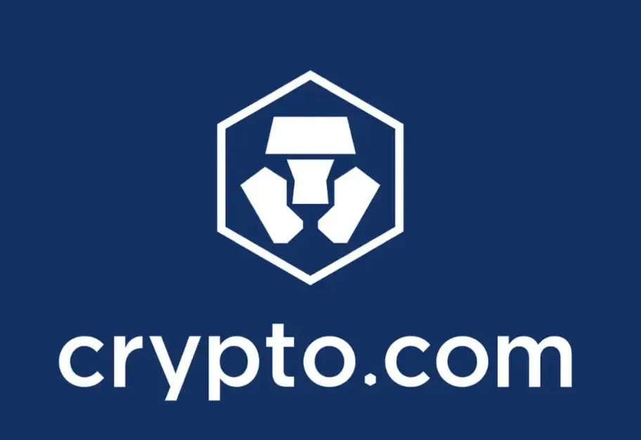 crypto.com - Logo with a blue background and lion.