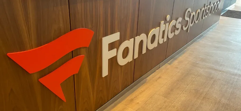 Fanatics - Logo with red and white design.