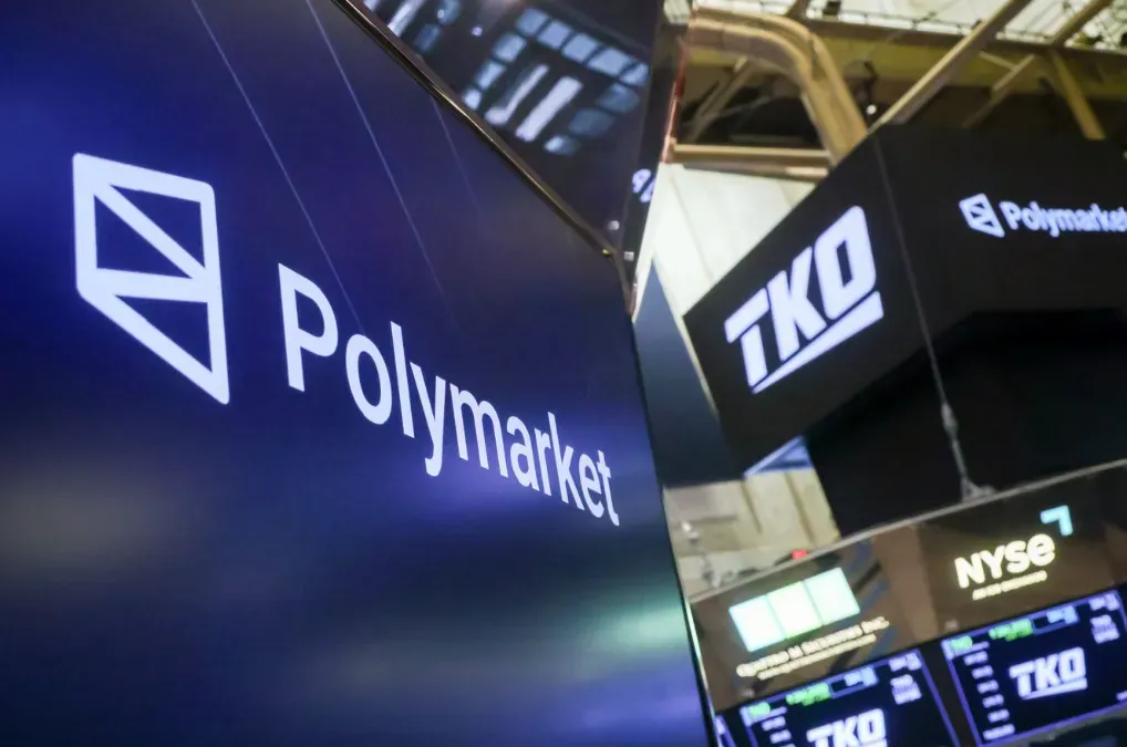 Polymarket - Logo with blue background.