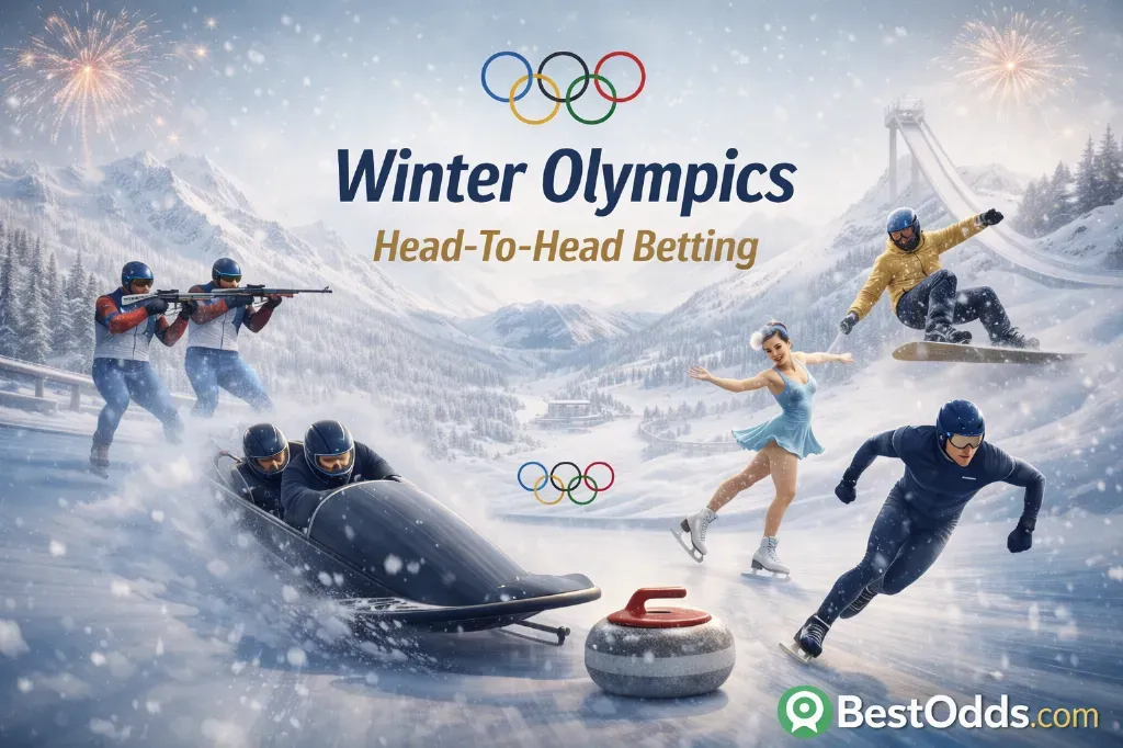 BestOdds - Banner with Winter Olympics betting.